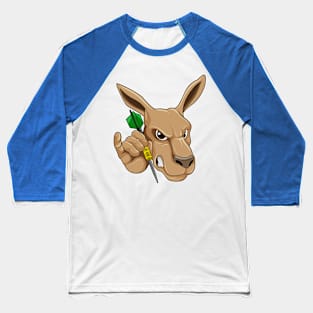 Kangaroo as Dart player with Dart Baseball T-Shirt